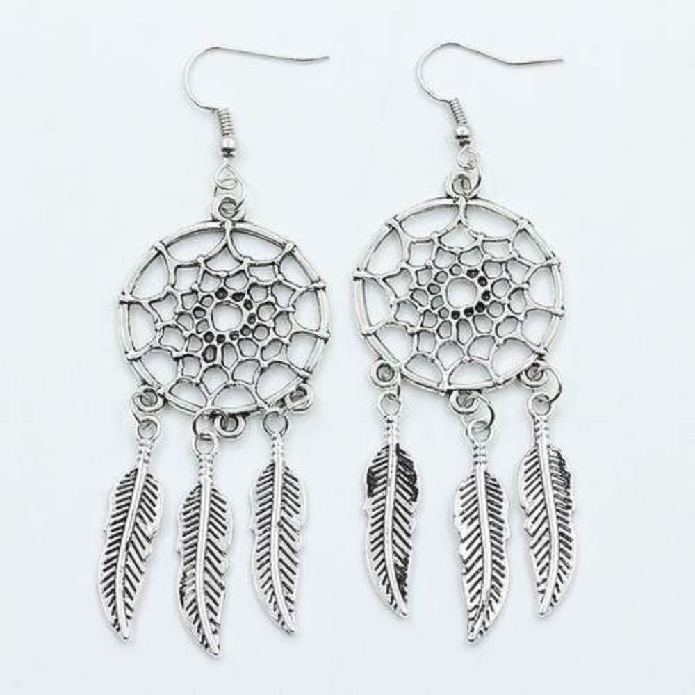 DREAM CATCHER FEATHER EARRINGS